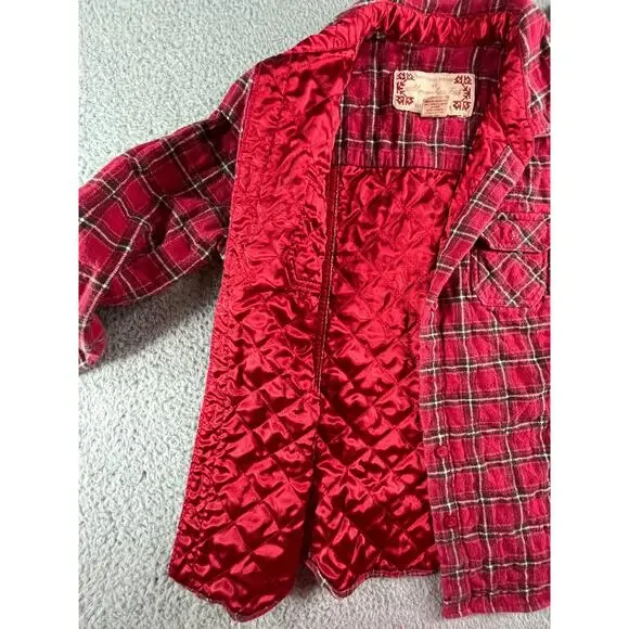 Abercrombie Fitch East Coast Vintage Jacket Womens Small Red Plaid Button Up - Picture 5 of 7